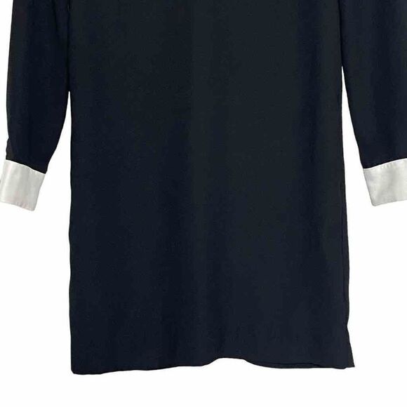 Victoria Beckham Target Bunny Collared Dress Black White Long Sleeve Size Extra - Picture 2 of 7